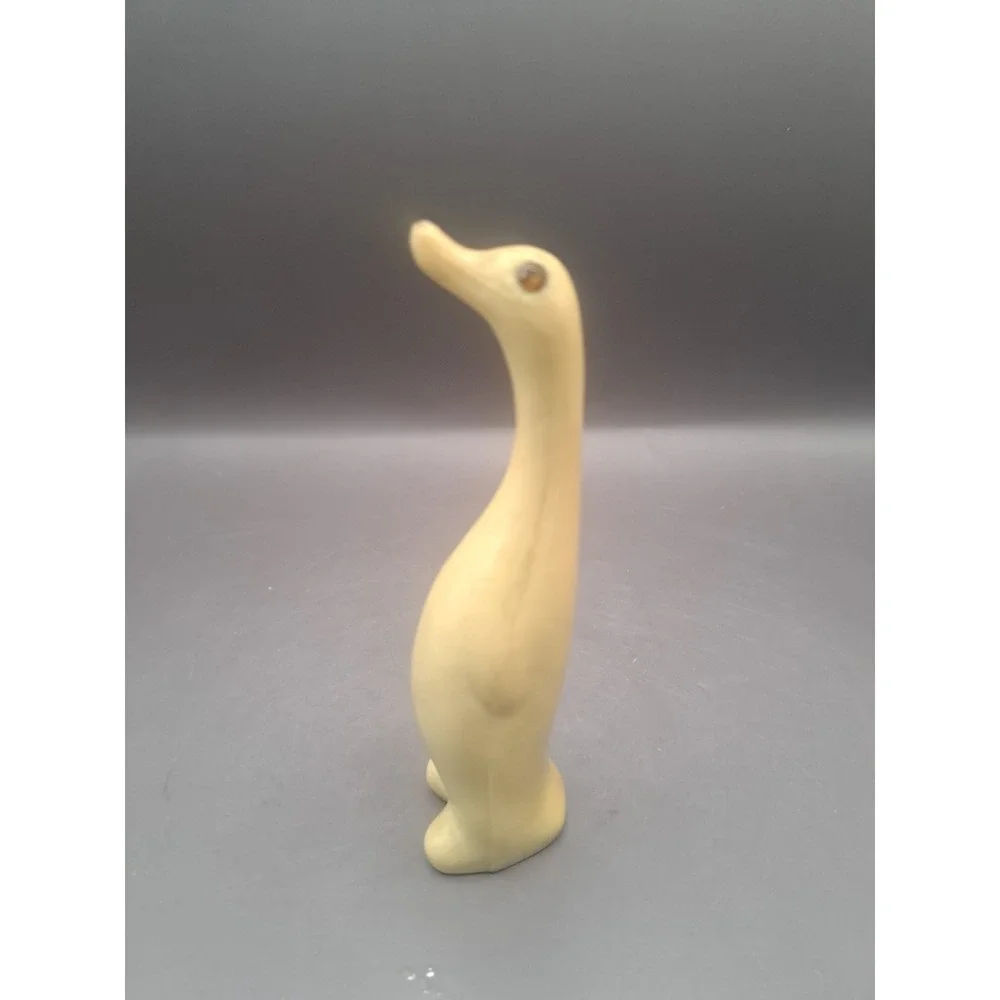 Vintage Plastic Yellow MCM Penguin FIGURINE Rhinestone Eyes Hong Kong